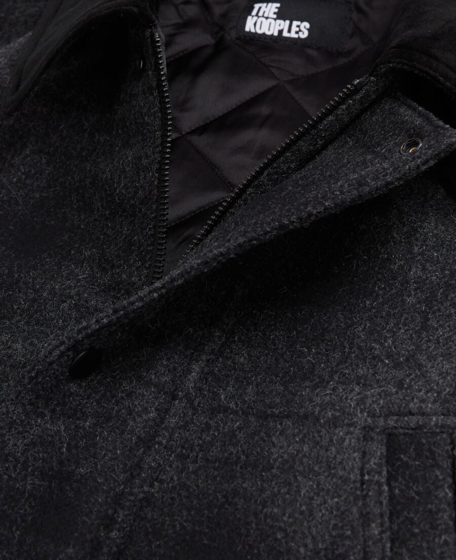 The Kooples HOMME GREY BLACK blouson à carreaux gris