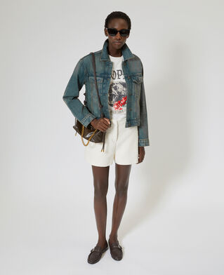 The Kooples F MEDIUM BLUE blue denim jacket