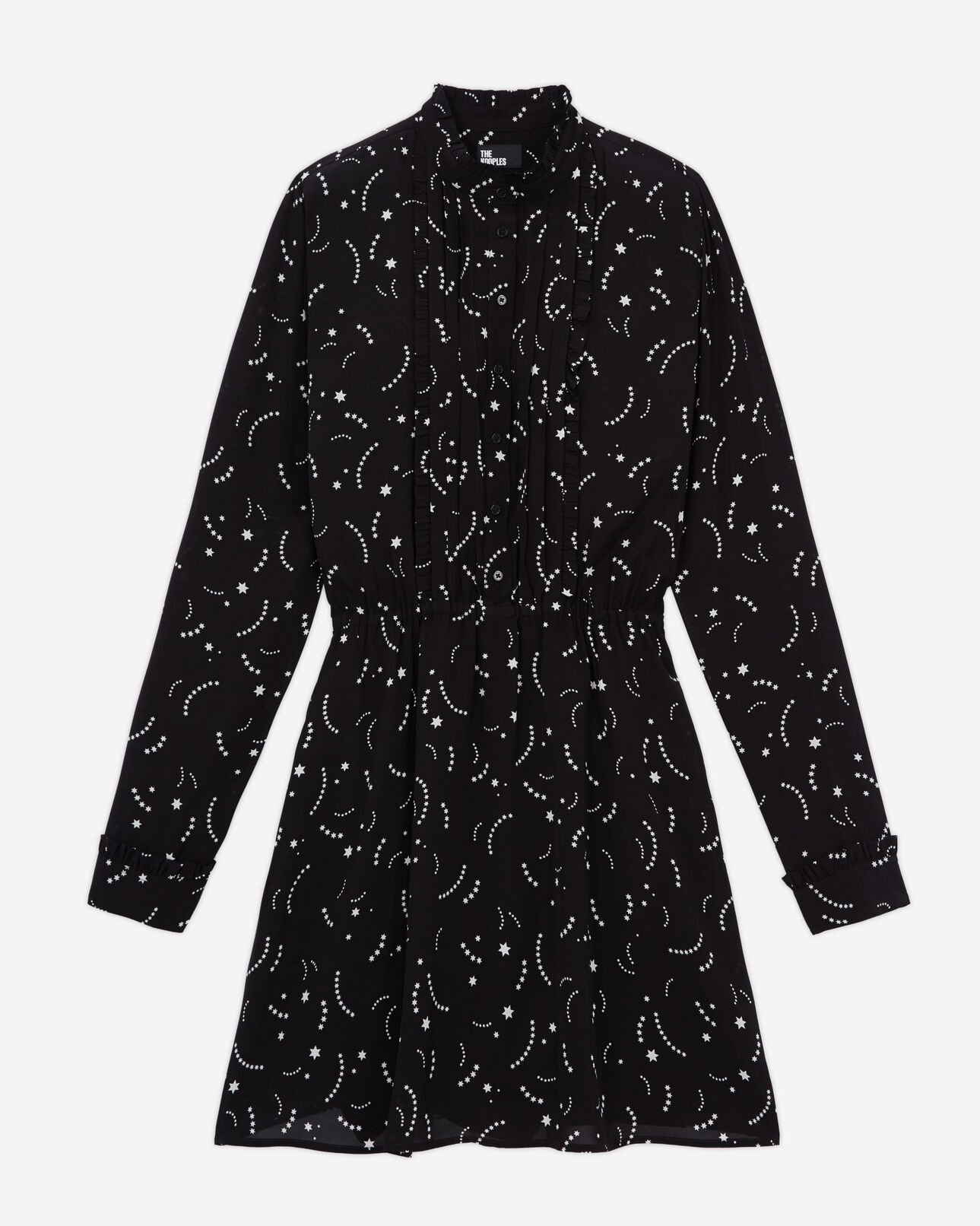 The Kooples DAMEN BLACK WHITE kurzes kleid mit print