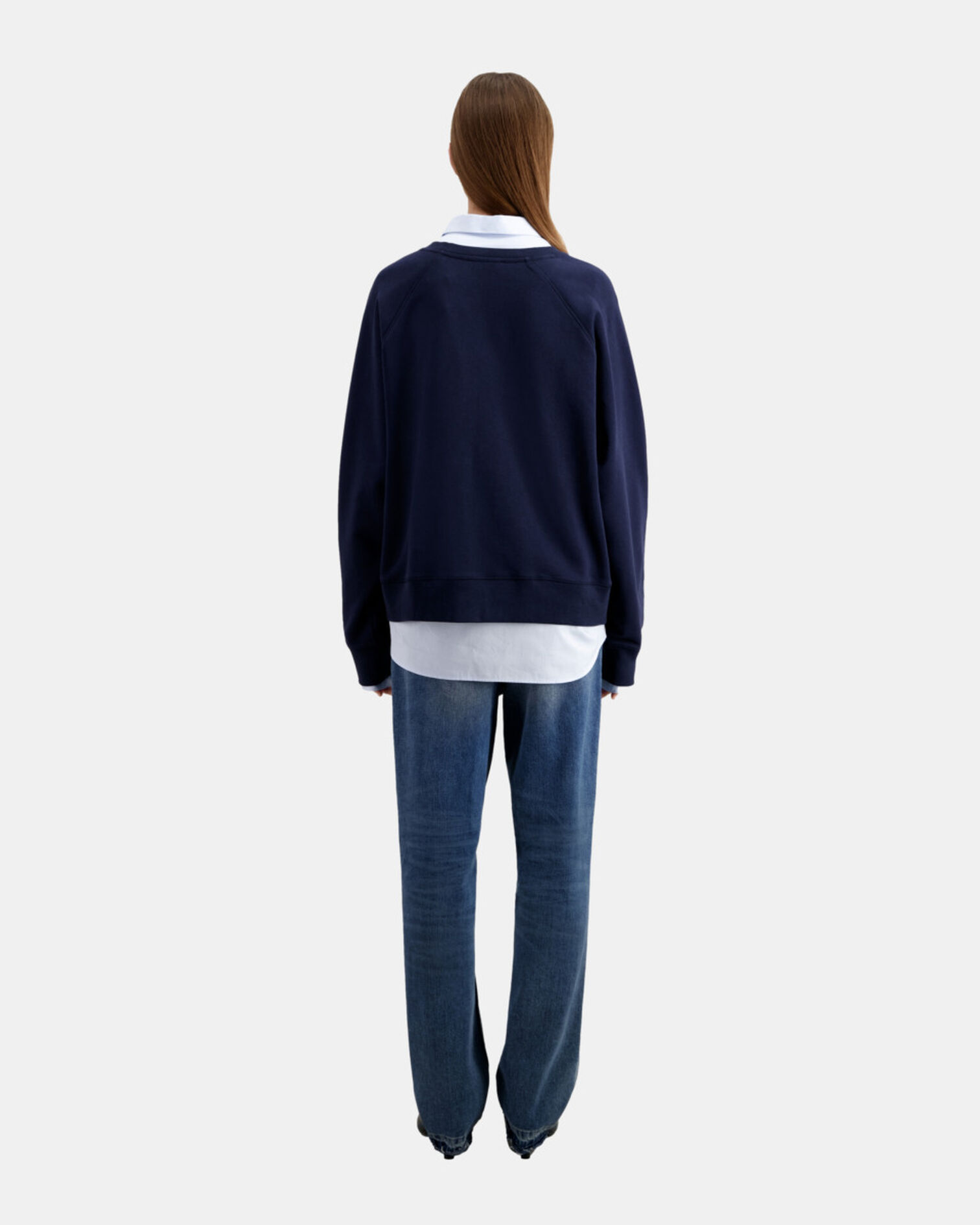 Sweatshirt bleu marine avec sérigraphie 11 Rue de Prony, NAVY, hi-res image number null