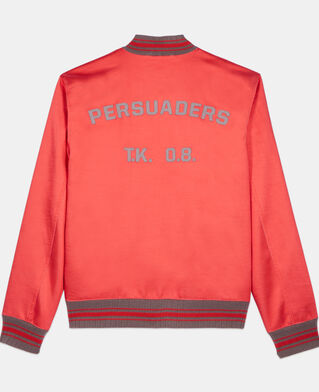 The Kooples H RUBIS red satin jacket with patches