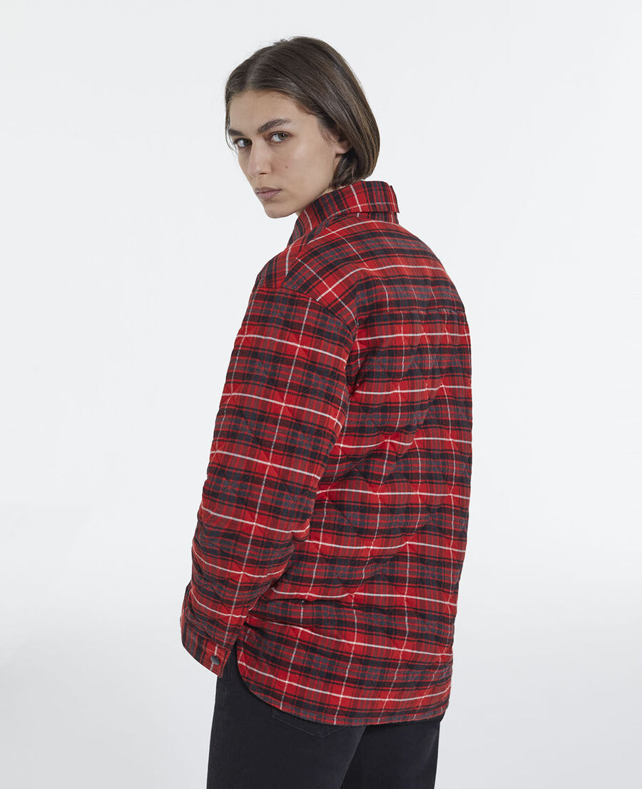 black and red oversized checked shirt