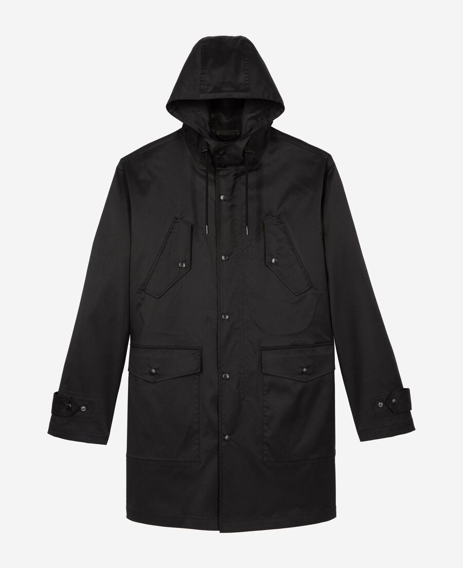 The Kooples H BLACK black hooded water-repellent parka