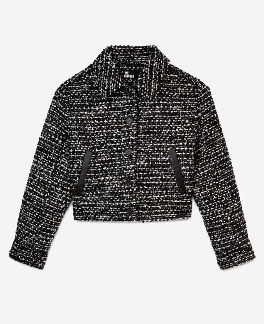The Kooples F BLACK WHITE black and white tweed jacket