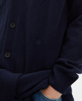 The Kooples HERREN NAVY strickjacke aus kaschmir in marine