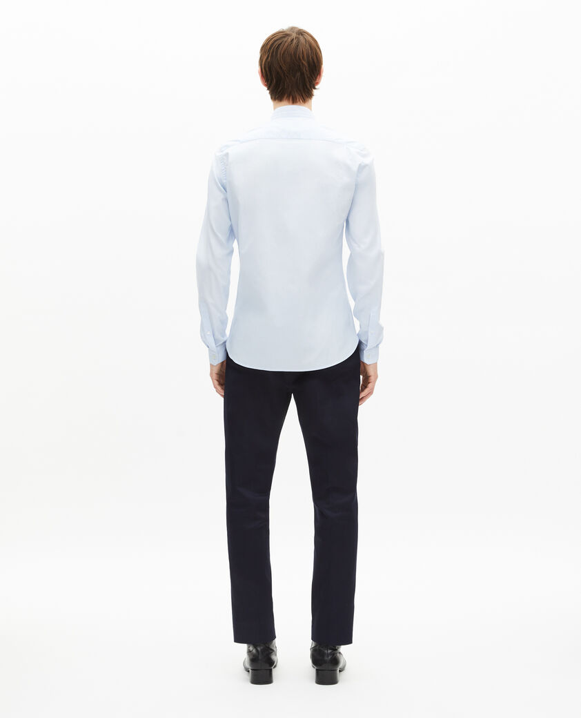 The Kooples MEN LIGHT BLUE blue shirt with officer collar