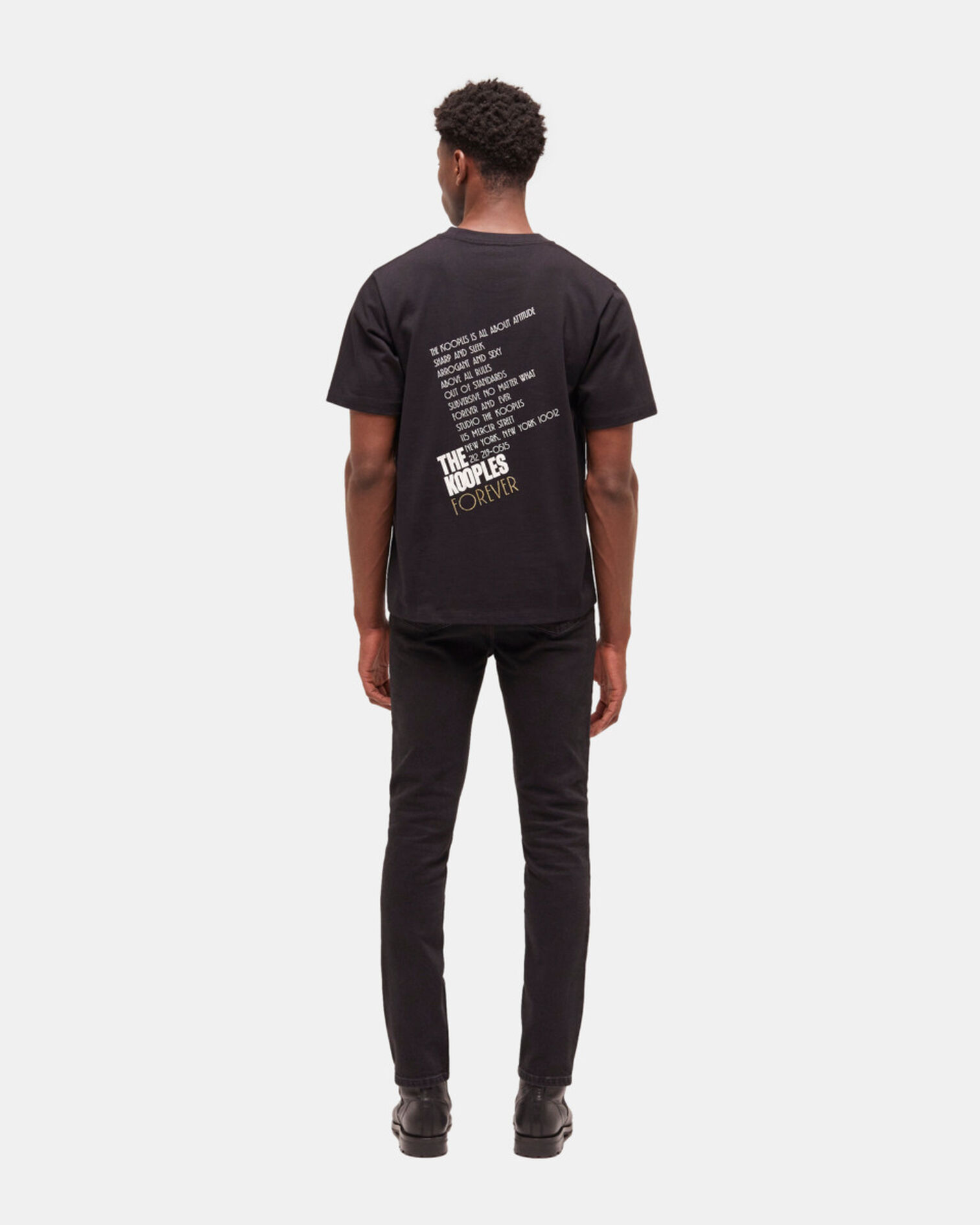 T-shirt Homme sérigraphié noir, BLACK-ANTIC GOLD, hi-res image number null