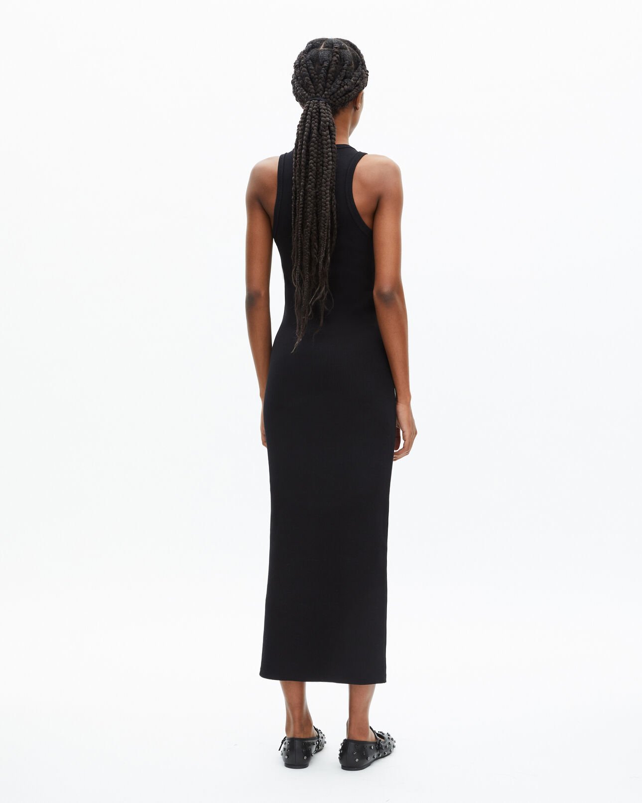 The Kooples DAMEN BLACK langes ärmelloses kleid schwarz