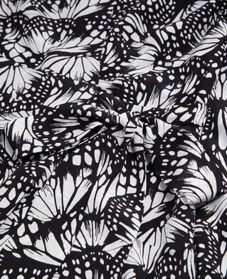 The Kooples FEMME BLACK WHITE robe portefeuille courte imprimée