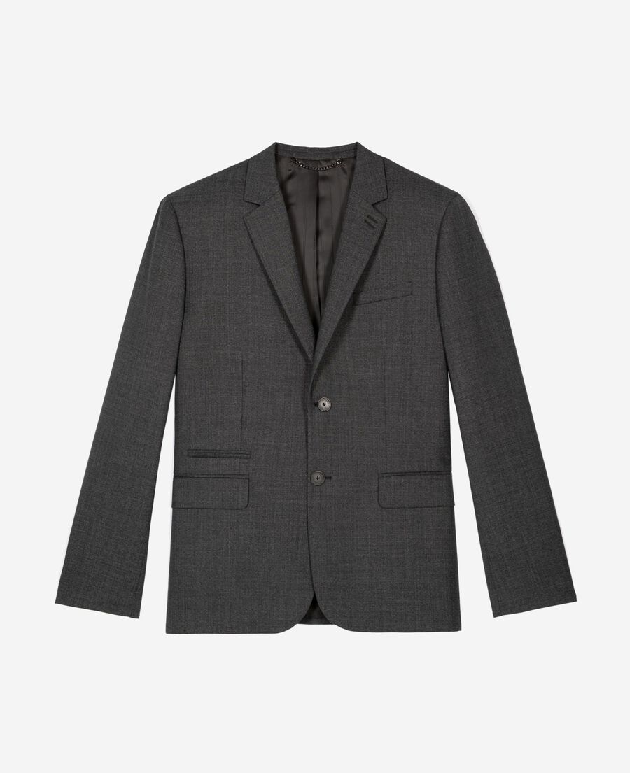The Kooples MEN GREY grey wool suit jacket