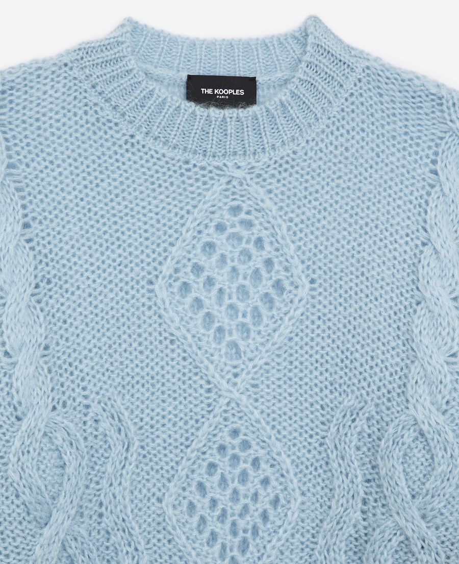 classic sky blue mohair sweater