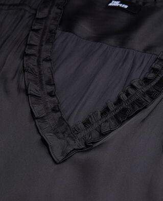 The Kooples FEMME BLACK top noir avec fronces