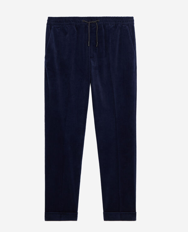 navy blue corduroy trousers