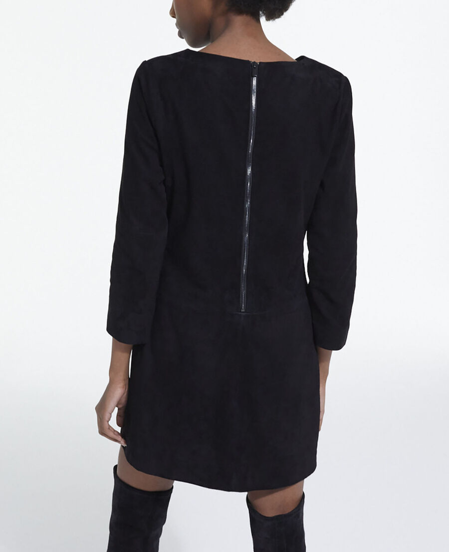black leather dress