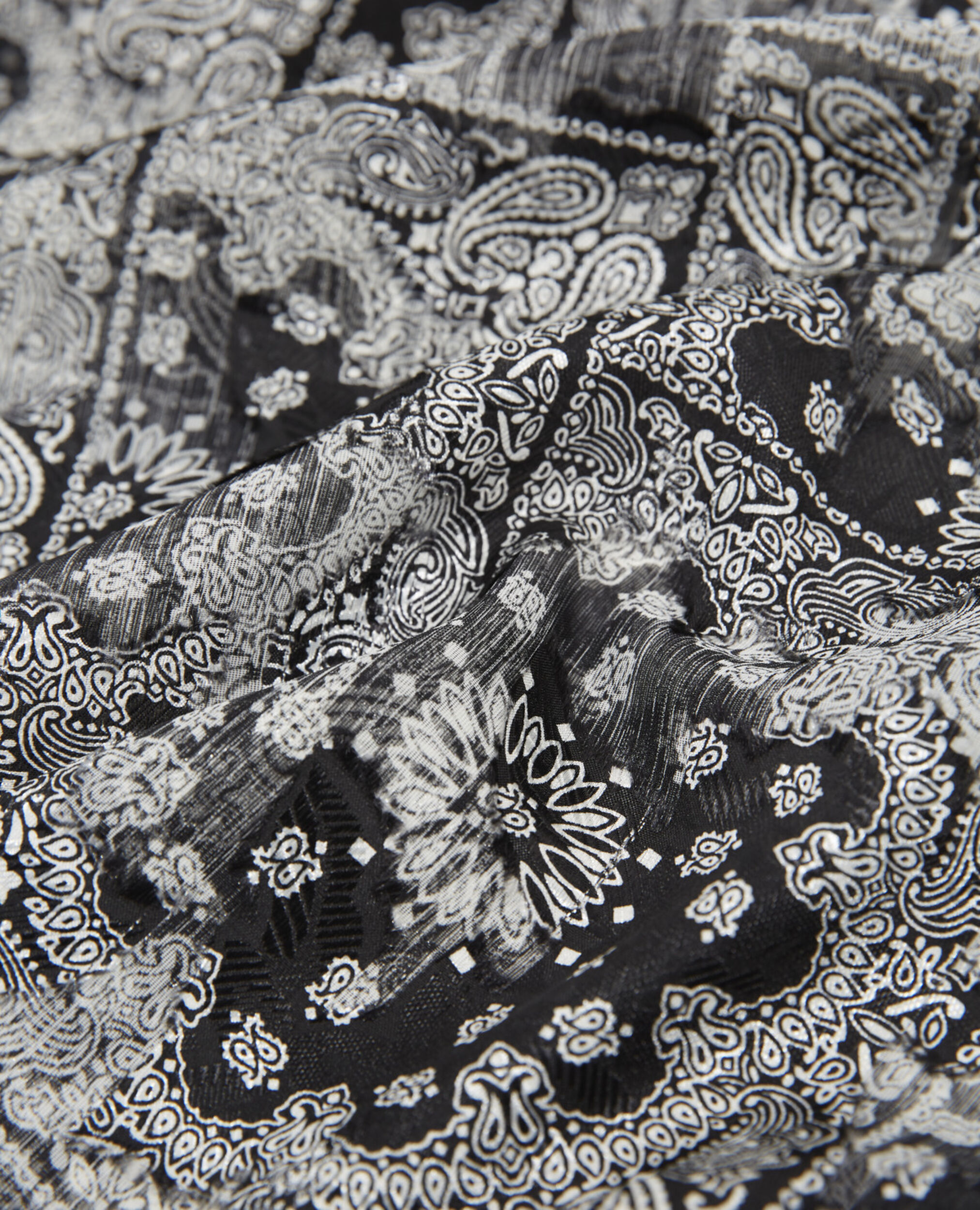 Blouse imprimée  à volants, BLACK, hi-res image number null