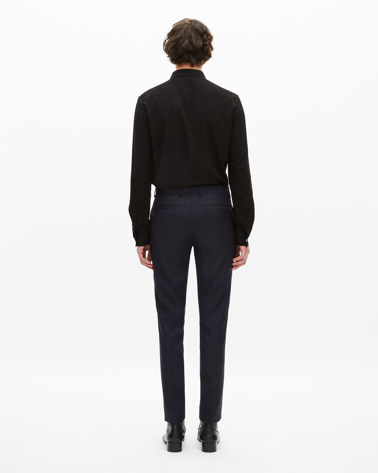 The Kooples MEN DARK NAVY blue slim-fit wool suit pants