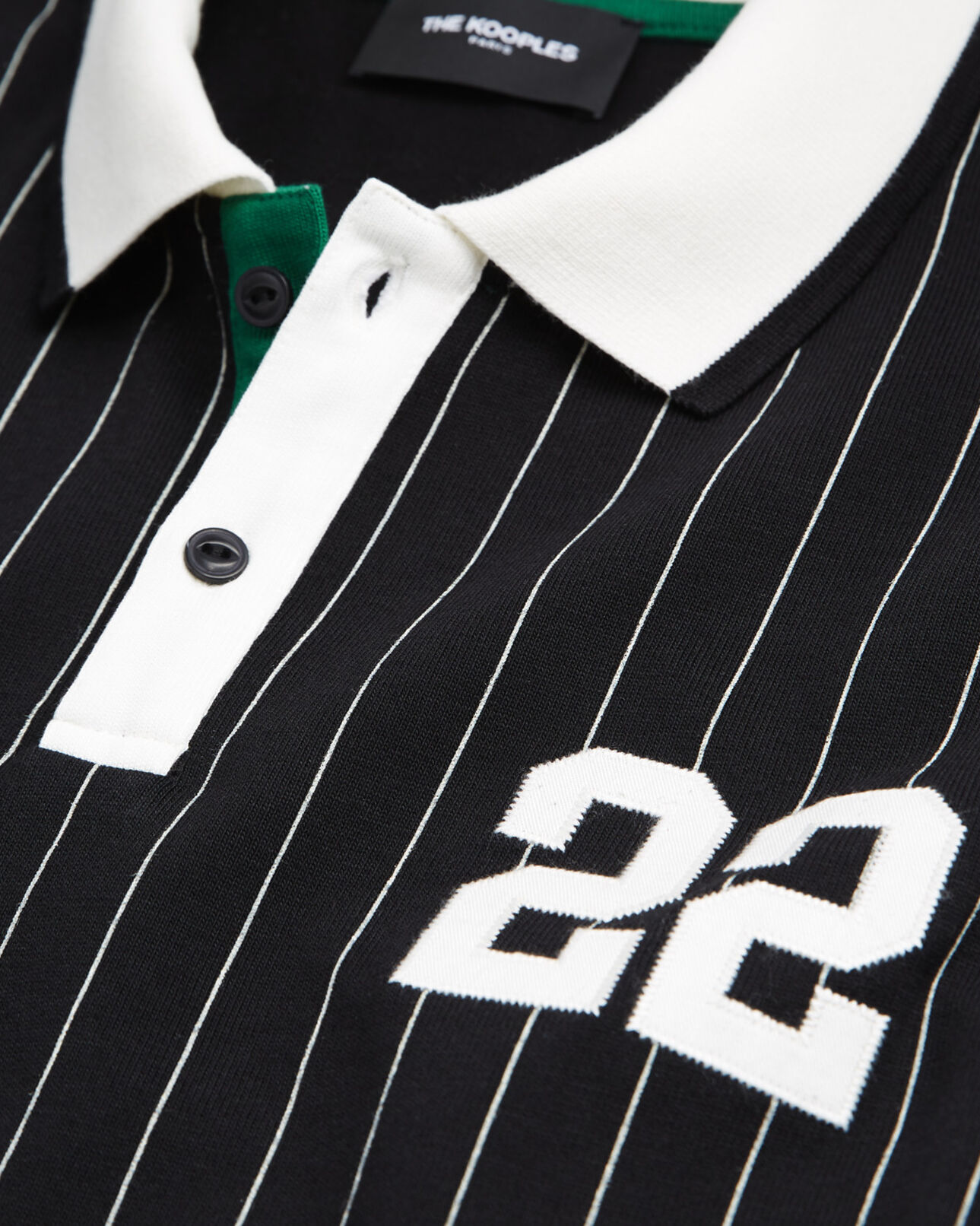 The Kooples MEN BLACK stripped polo