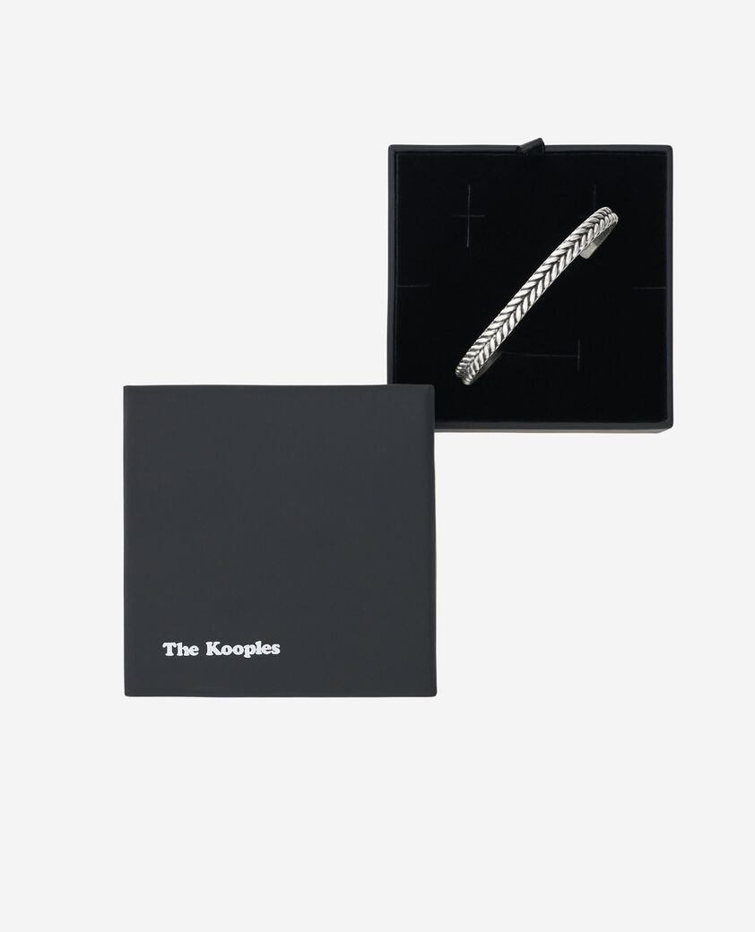 The Kooples HOMME SILVER bracelet jonc argent&eacute;