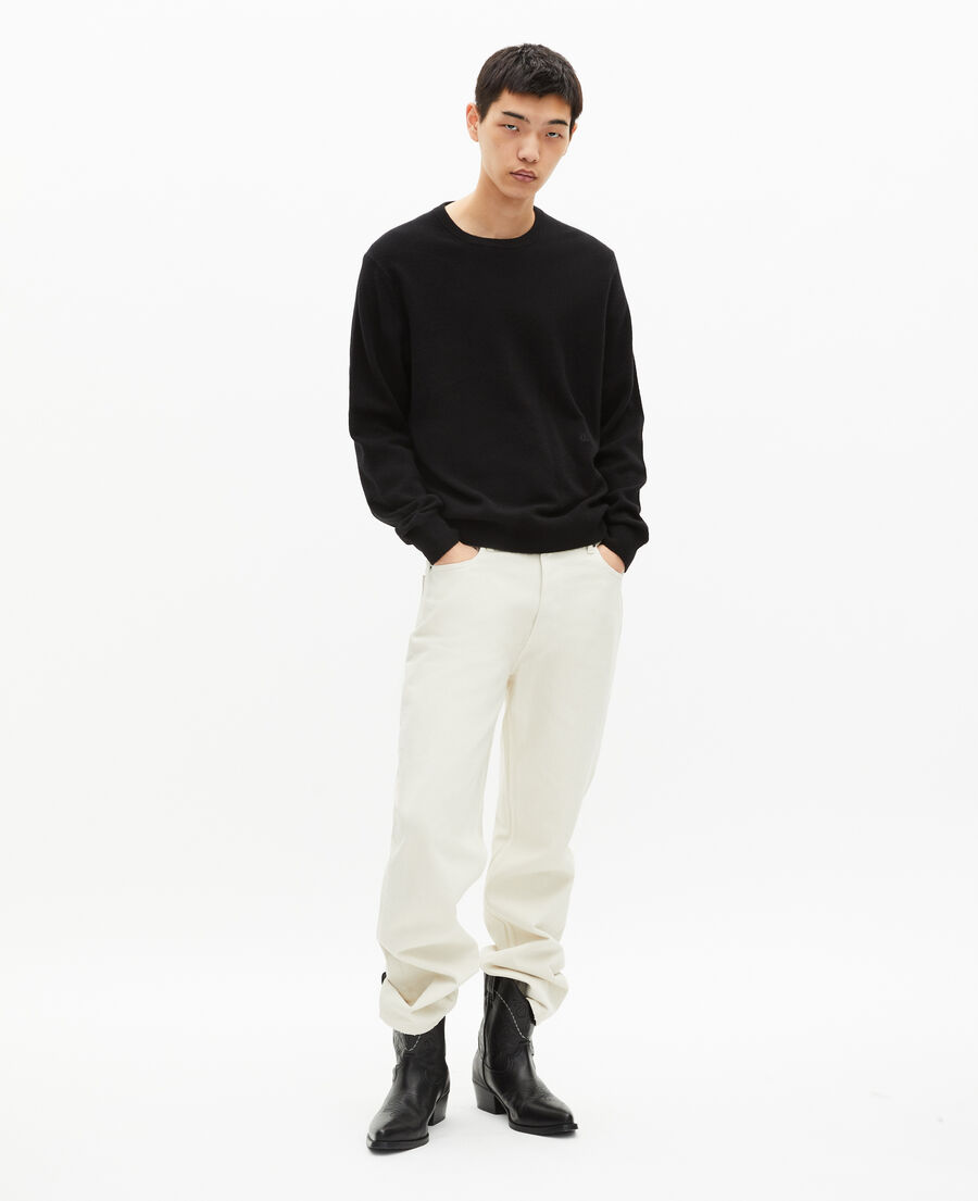 The Kooples H BLACK black cashmere round-neck sweater