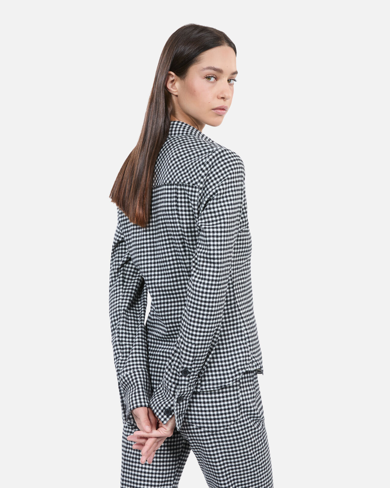 The Kooples MUJER BLACK WHITE camisa cuadros vichy