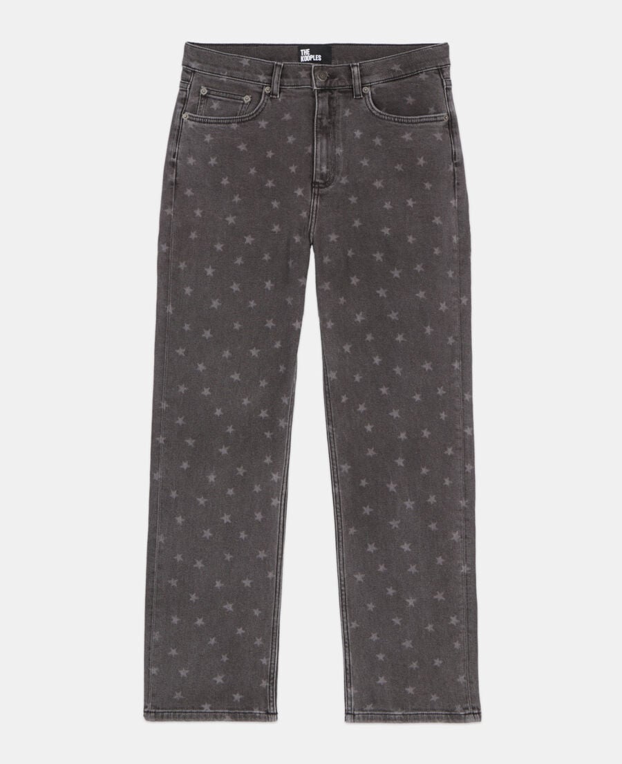 The Kooples WOMEN BLACK star printed boyfriend jeans