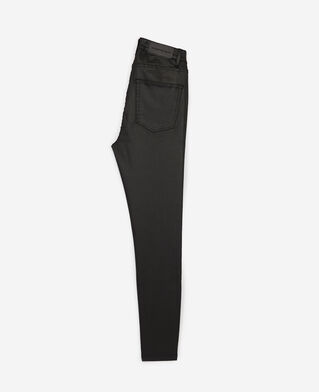 The Kooples DAMEN BLACK schwarze slim-jeans in lederoptik