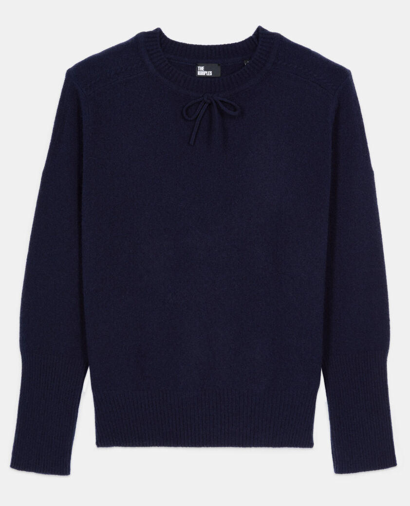The Kooples WOMEN NAVY blue cashmere sweater
