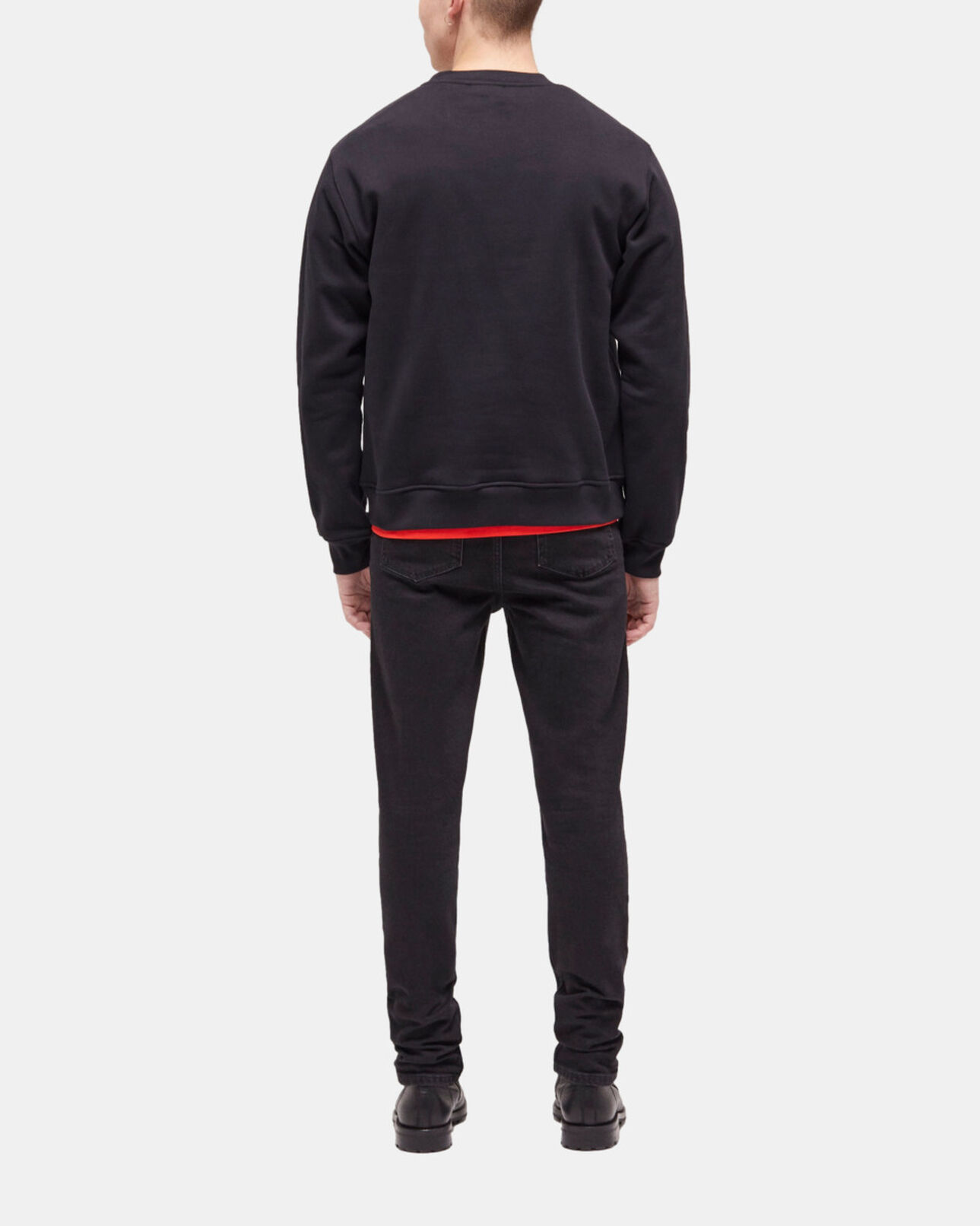 The Kooples H BLACK black logo sweatshirt with a tiger print