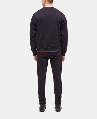 The Kooples HERREN BLACK schwarzes sweatshirt mit logo und tiger-motiv