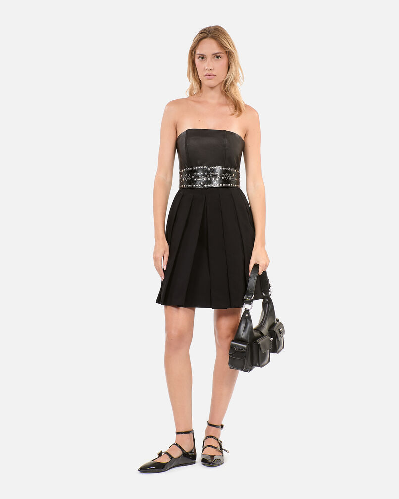 The Kooples DAMEN BLACK kurzes, schwarzes bustier-kleid