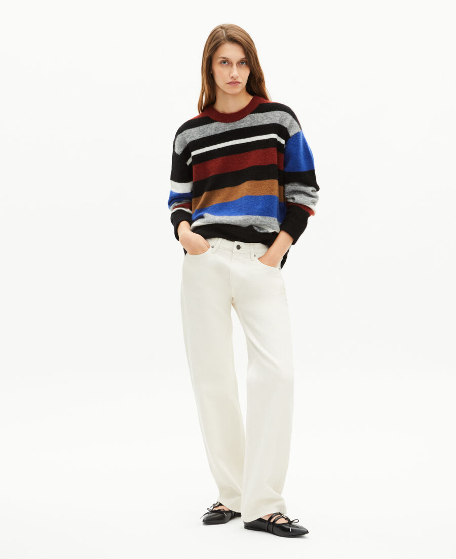 The Kooples DAMEN MULTICOLOR pullover aus wollmischgewebe mit mehrfarbigen streifen