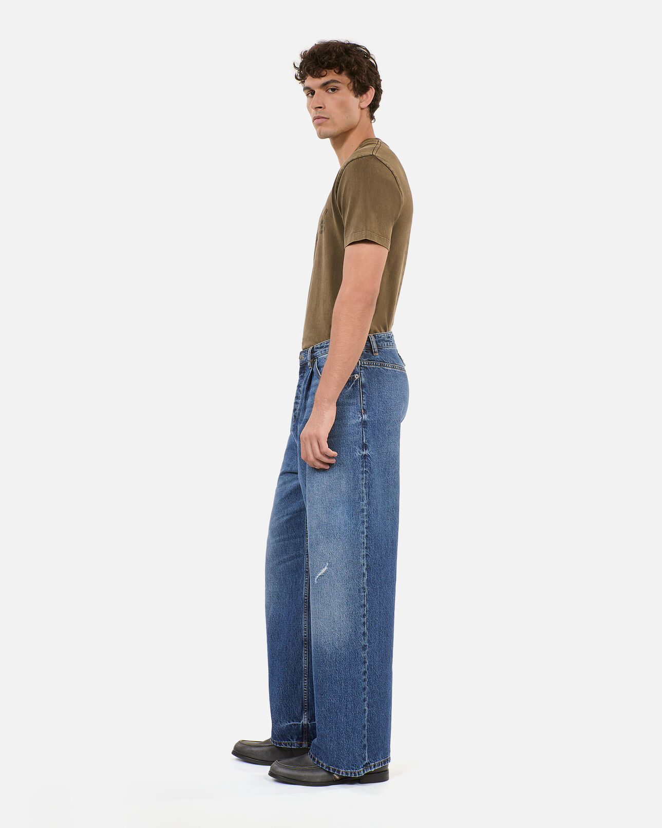 The Kooples MEN BLUE ELECTRIC dark blue wide-leg jeans
