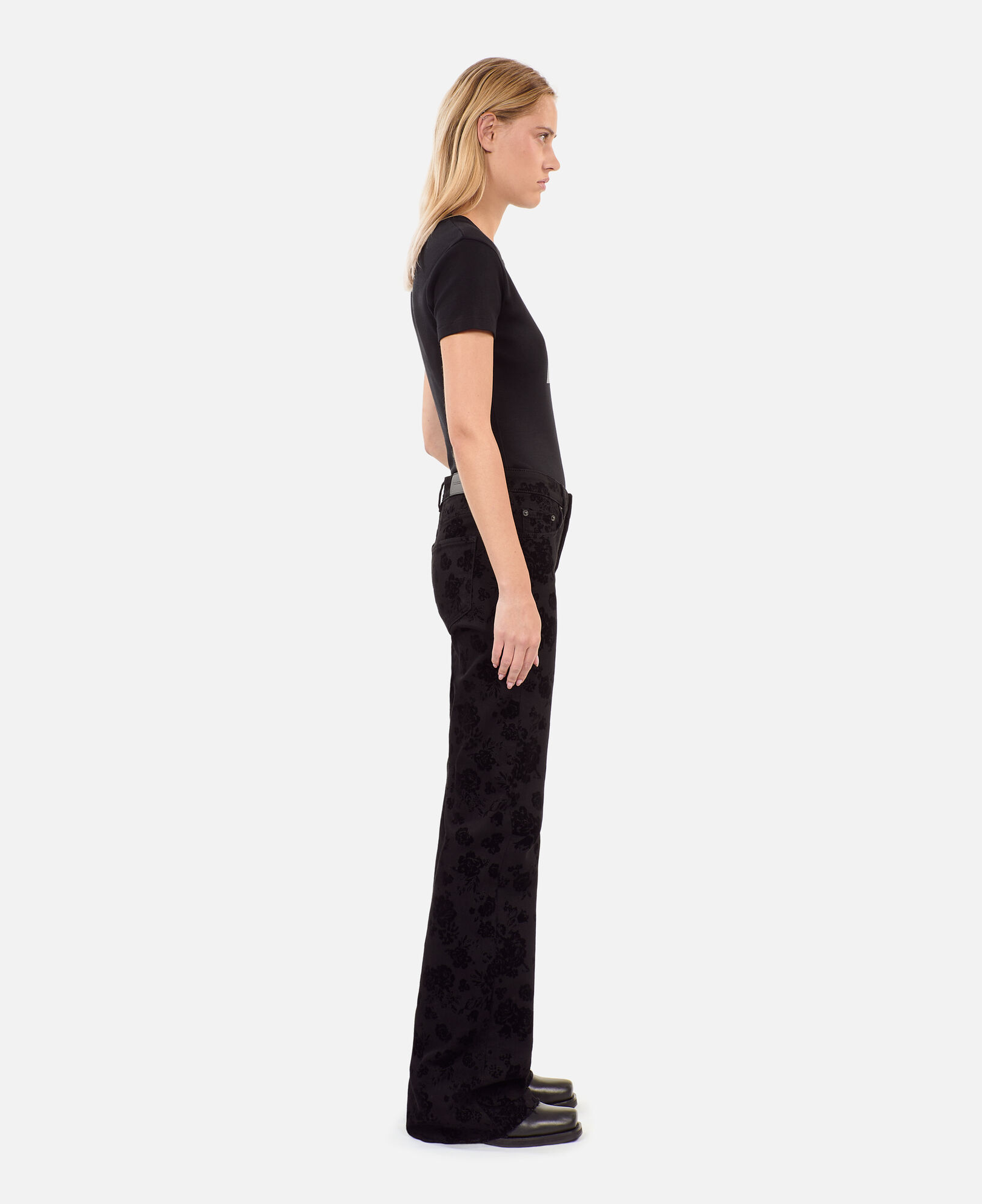 The Kooples DAMEN BLACK schwarze jeans mit ausgestelltem bein