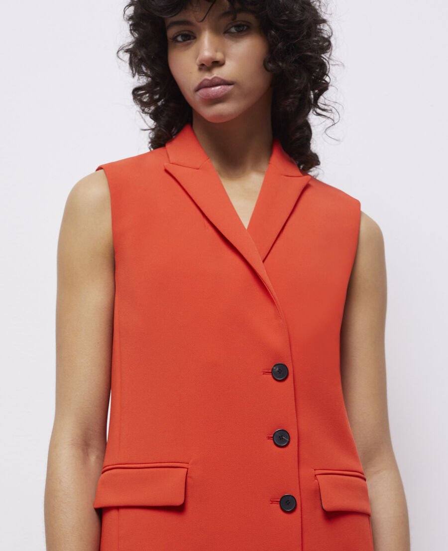 robe type tailleur courte orange