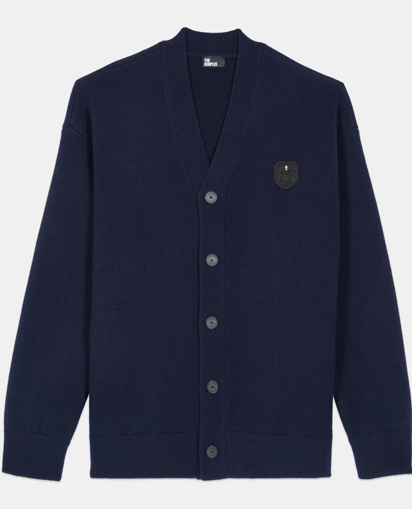The Kooples HOMBRE NAVY c&aacute;rdigan lana azul marino