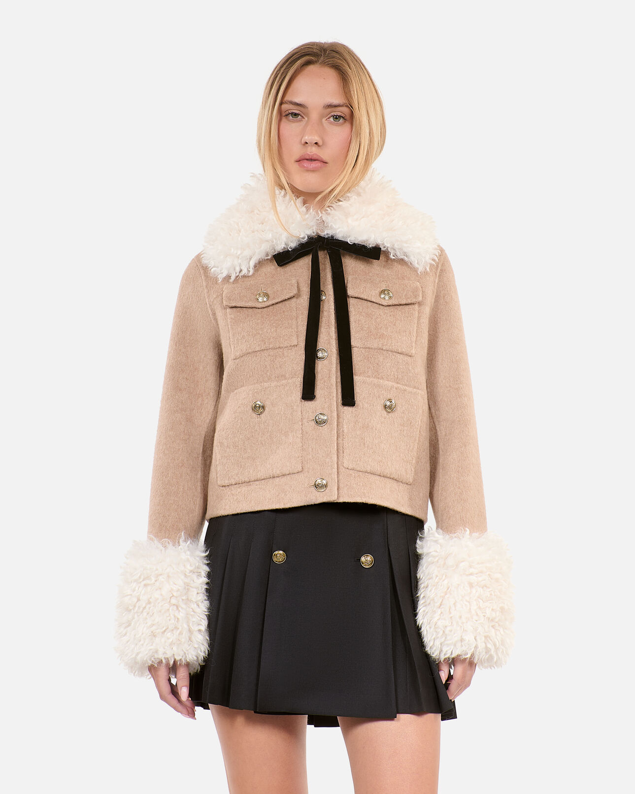 The Kooples WOMEN BEIGE LINEN beige jacket