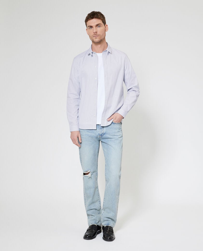 The Kooples HOMME BABY BLUE jean droit d&eacute;lav&eacute; bleu clair