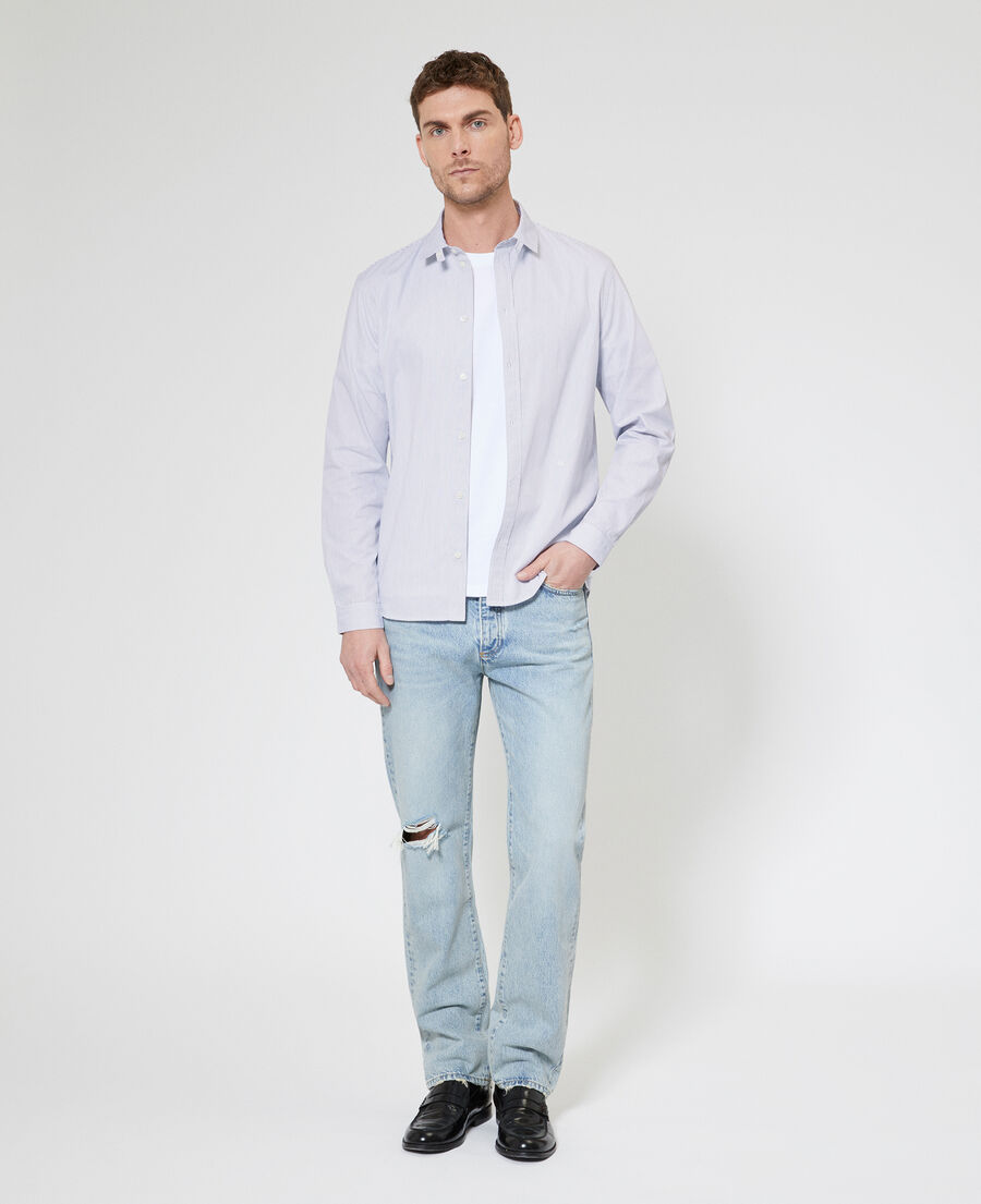 The Kooples HOMME BABY BLUE jean droit d&eacute;lav&eacute; bleu clair