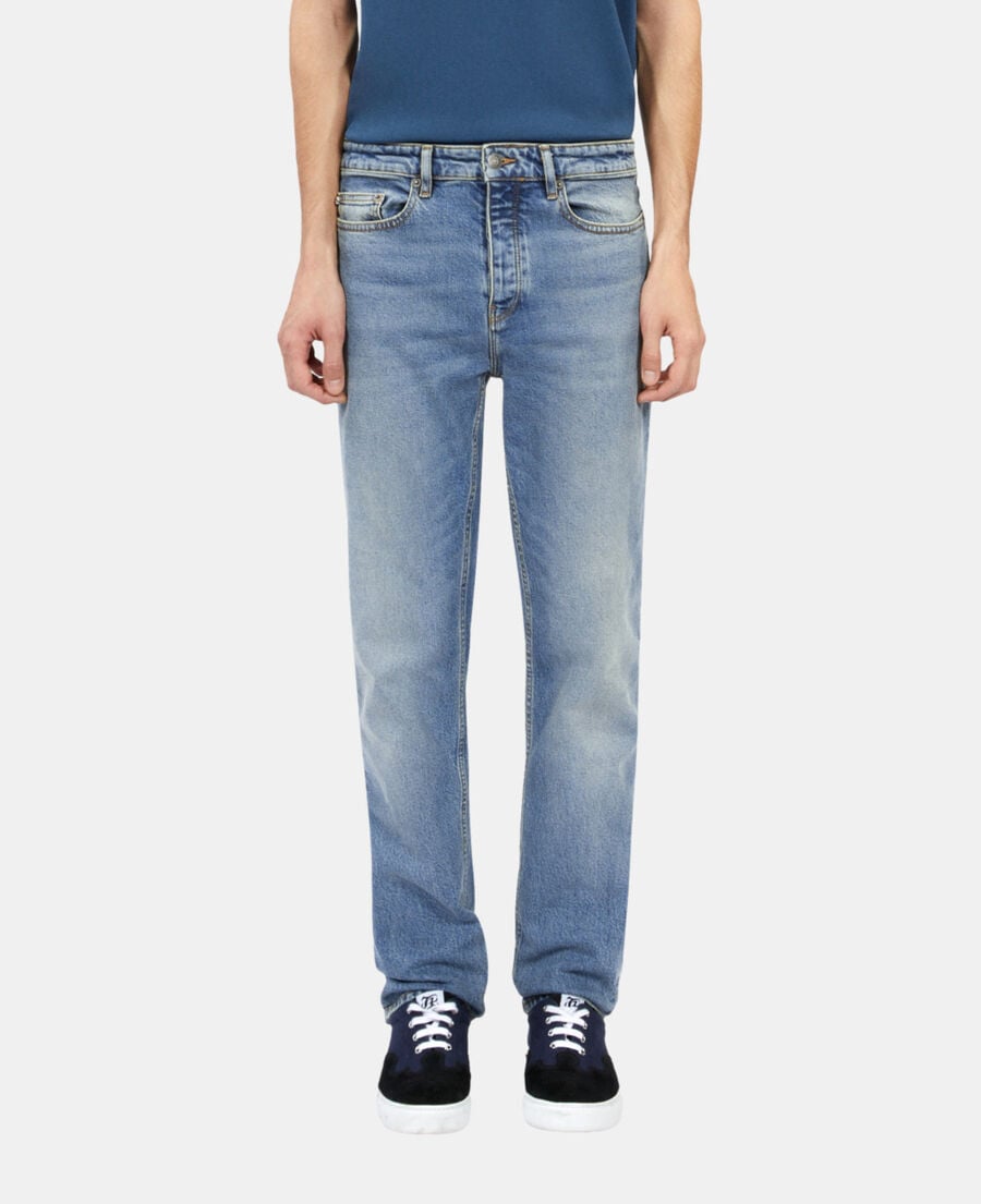 The Kooples HERREN BLUE DENIM hellblaue jeans mit geradem bein