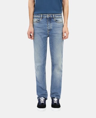 The Kooples HERREN BLUE DENIM hellblaue jeans mit geradem bein