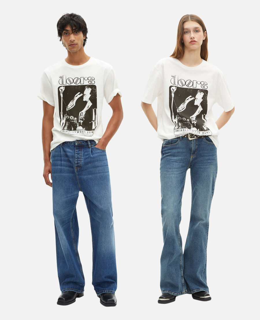 The Kooples MIXED ECRU mixed t-shirt the doors x the kooples ecru