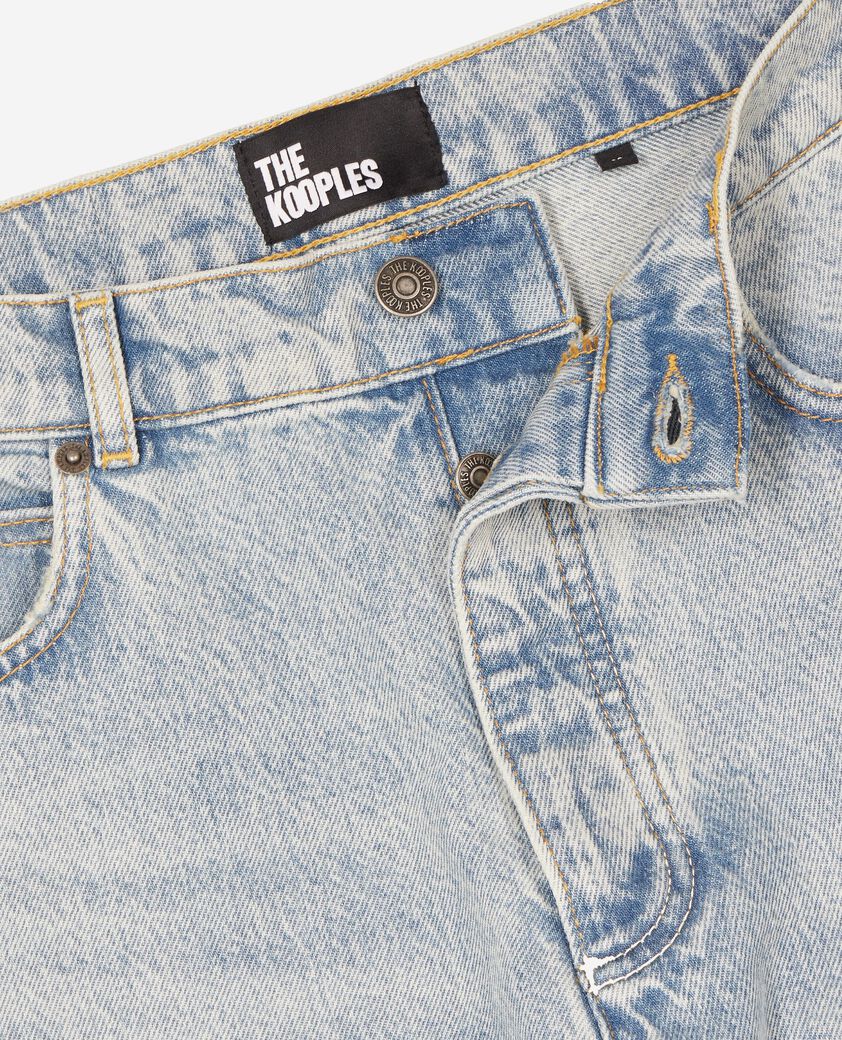 The Kooples HERREN BABY BLUE gerade geschnittene, verwaschene jeans in hellblau