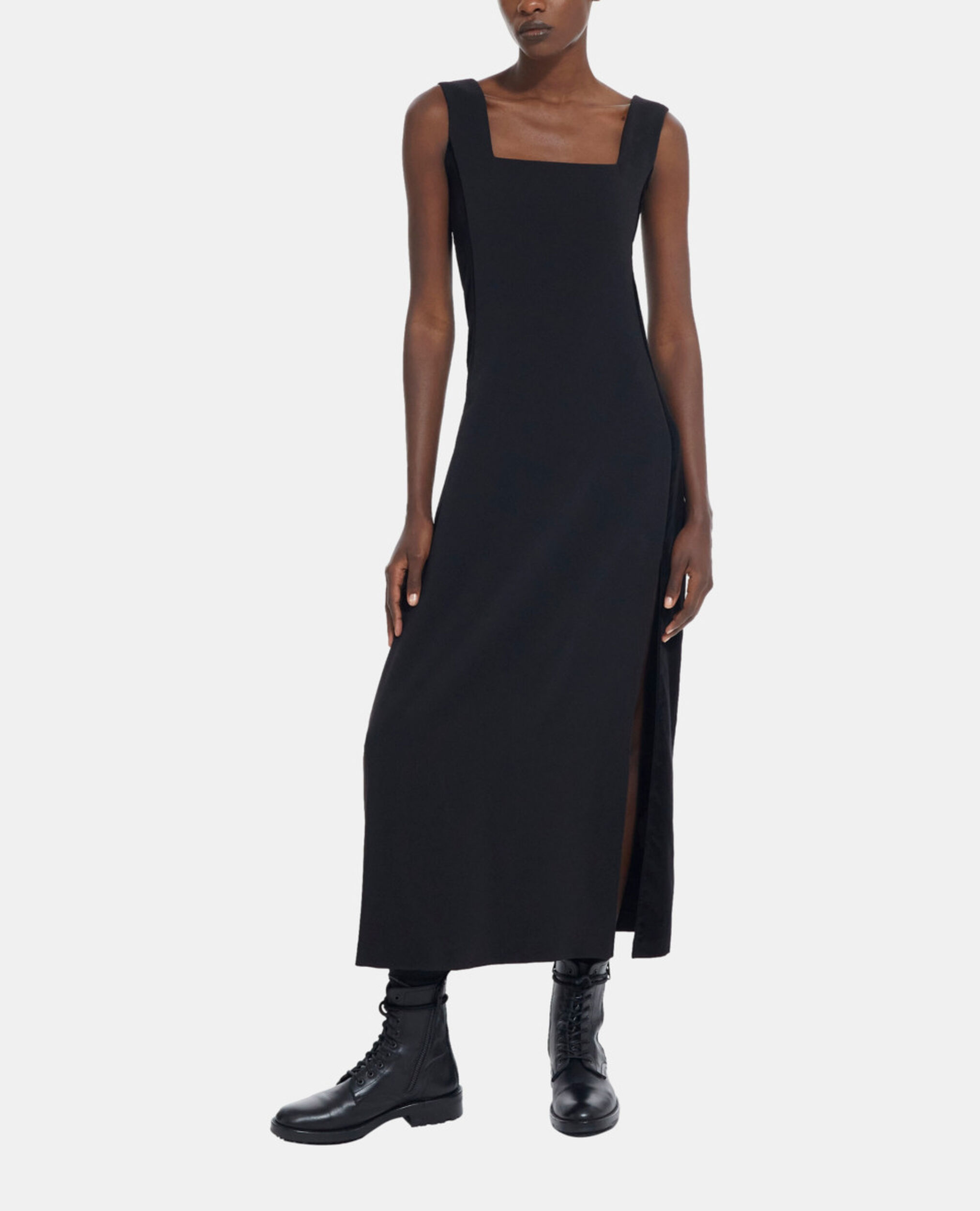 Vestido largo negro, BLACK, hi-res image number null