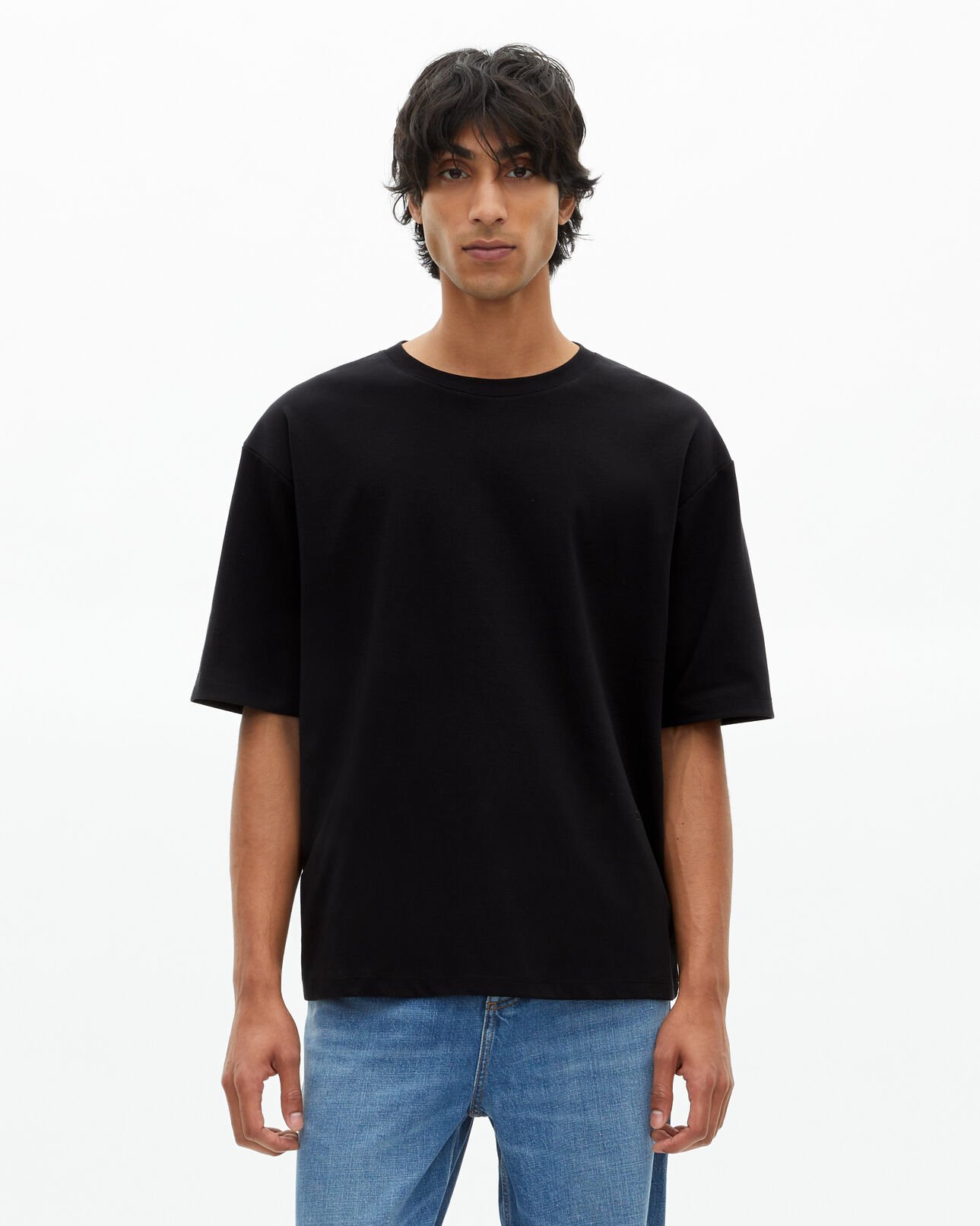 The Kooples HERREN BLACK weites t-shirt uni schwarz