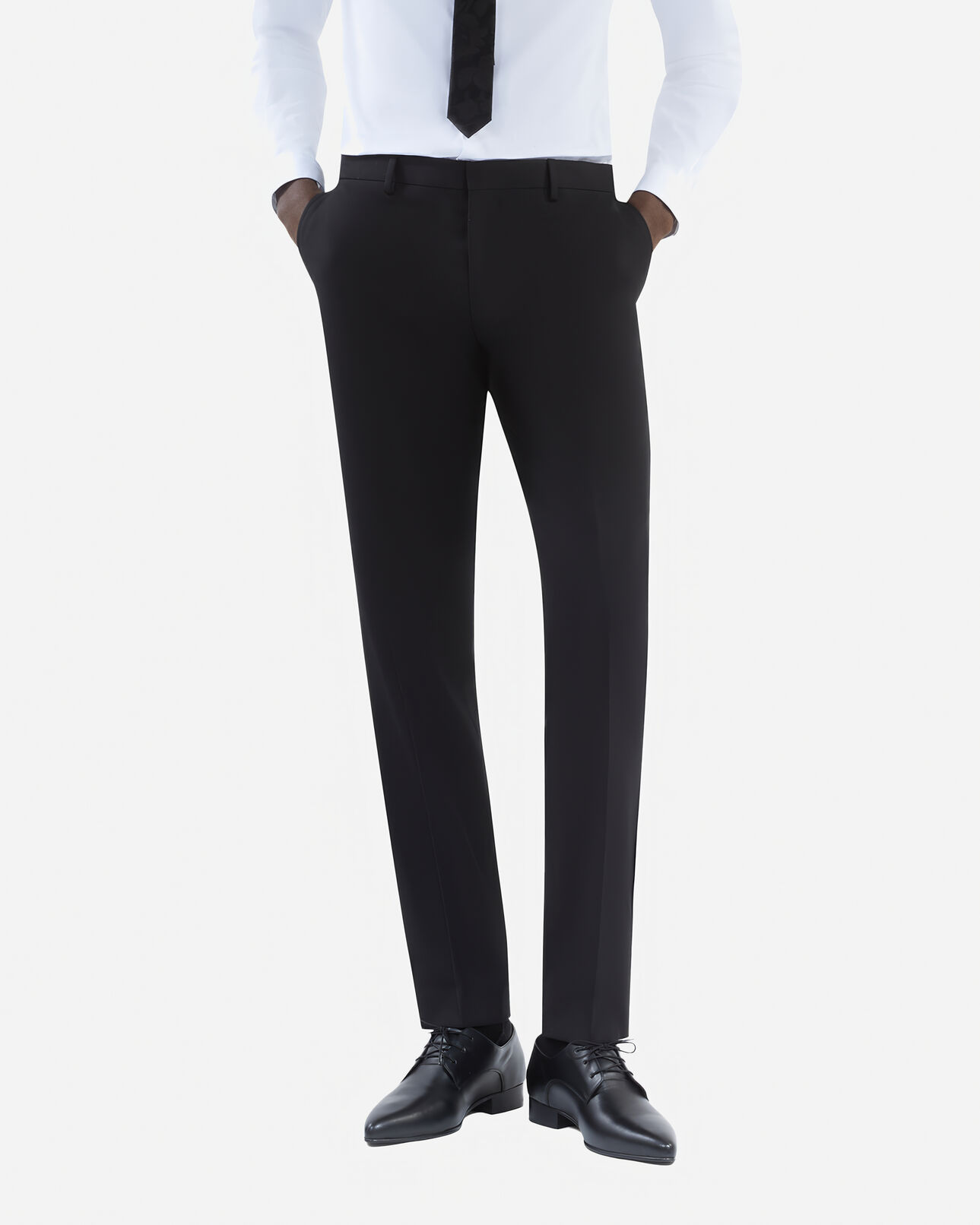 The Kooples MEN BLACK black slim-fit wool suit pants