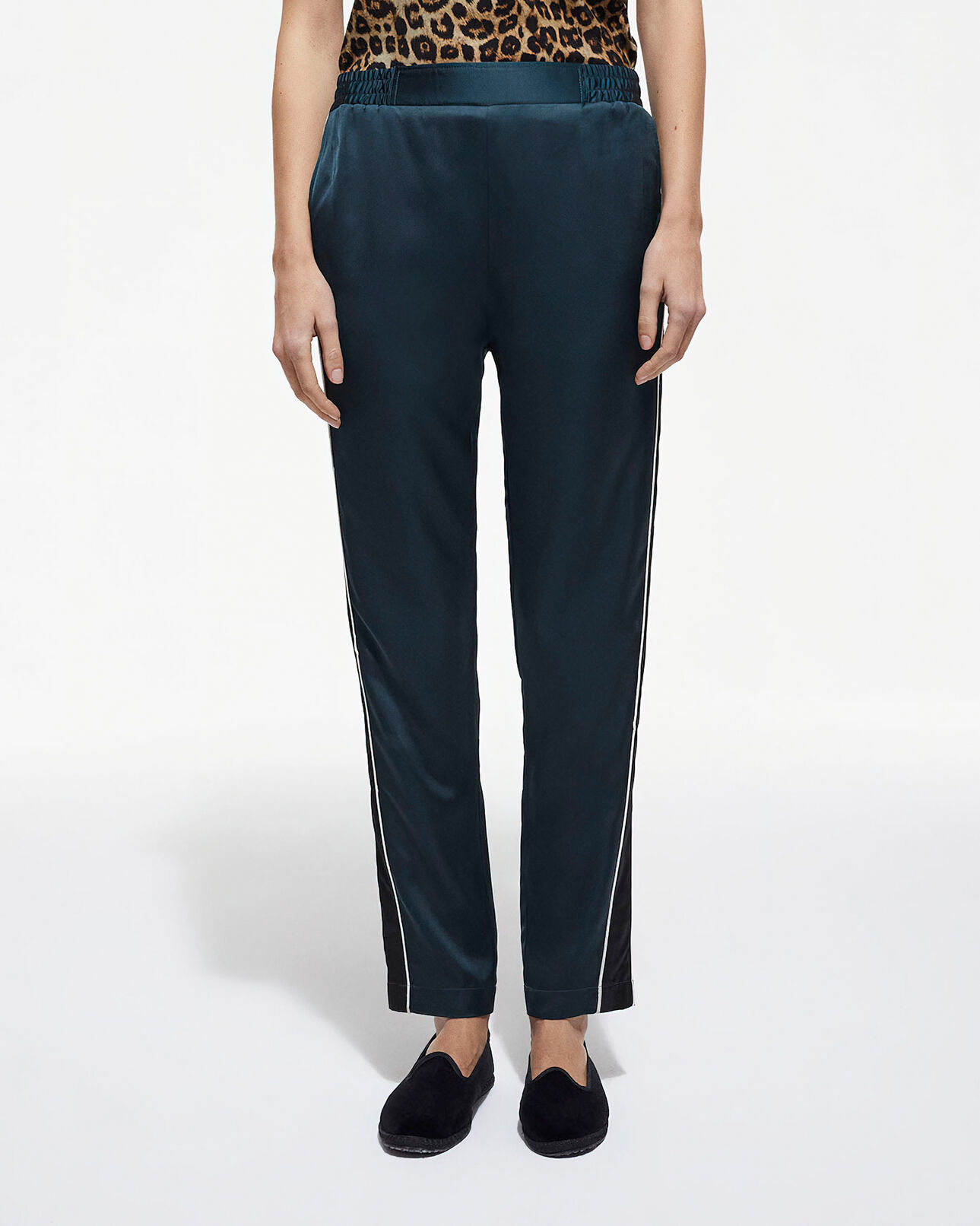 The Kooples WOMEN GREEN NAVY khaki joggers