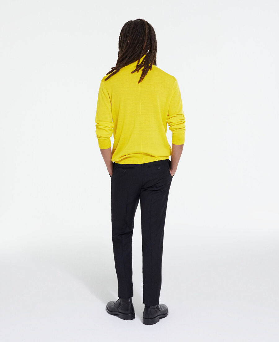 yellow merino wool sweater