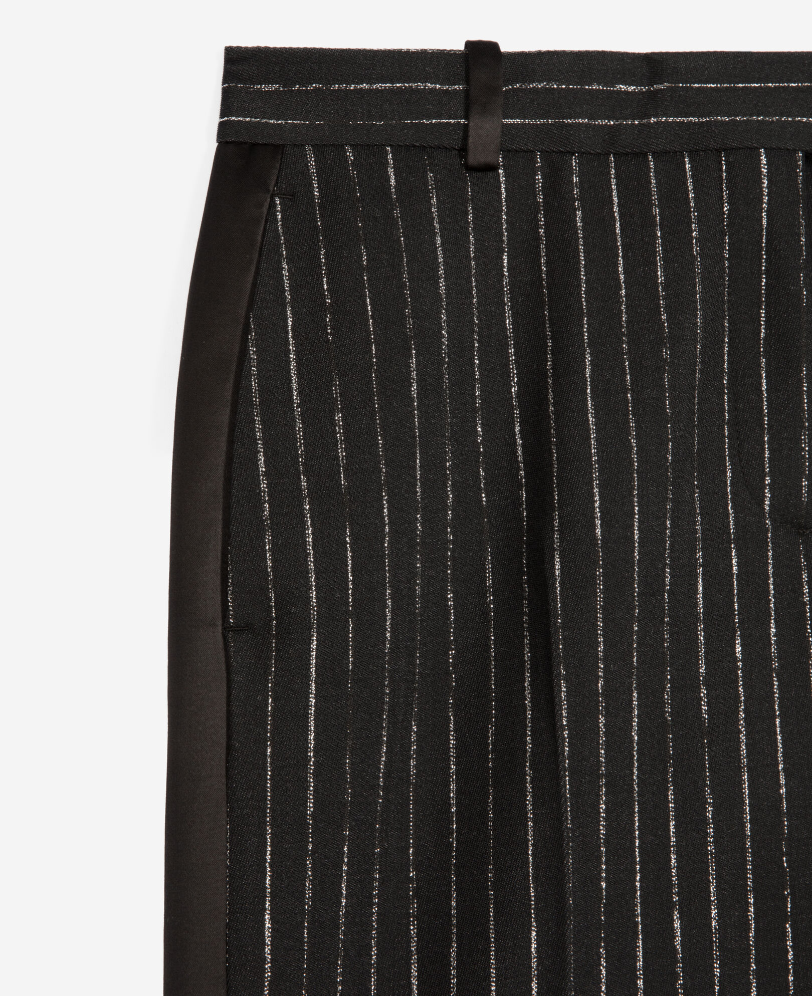 The Kooples MUJER BLACK pantalón traje recto rayas negro