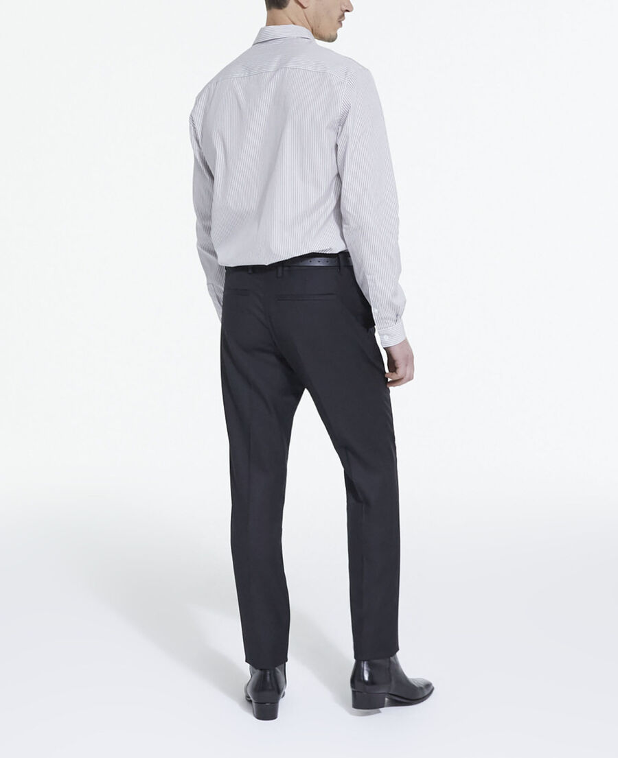 The Kooples HOMME GREY-WHITE chemise col classique à rayures