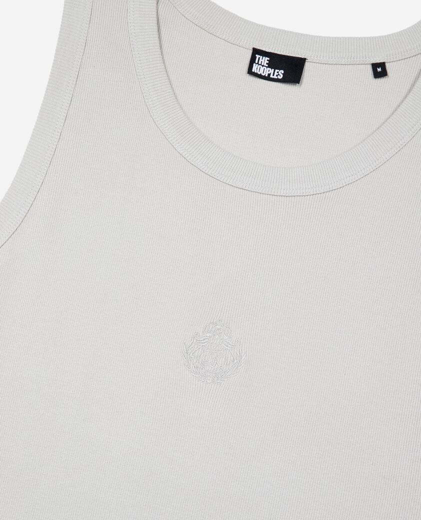 The Kooples HOMME LIGHT GREY d&eacute;bardeur avec broderie blason gris